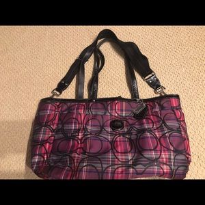 Coach large multi-color shoulder bag